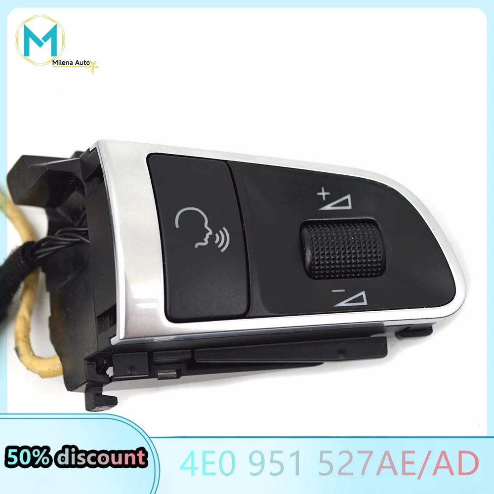 For Audi A3 A4 A5 A6 Q5 Q7 Multifunctional Steering Wheel Button 4E0 951 527 AE 4E0 951 527 AD 4E0951527AE 4E0951527AD