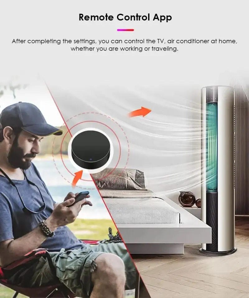 Smart Wifi IR Universal Remote Control with Tuya and Smart Life Home Remote for Air Conditioner TV DVD Alexa Google