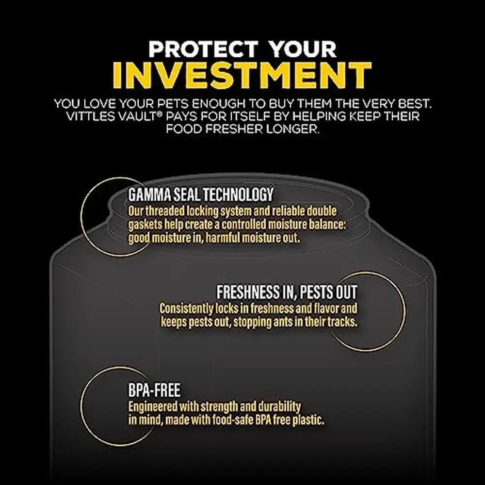 Contenitore ermetico per la conservazione degli alimenti per animali domestici, realizzato negli Stati Uniti, con chiusura a prova di parassiti, da 80 libbre