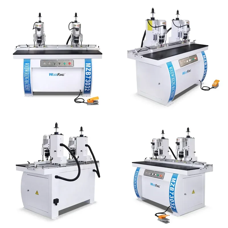 for Woodworking Two Head Drilling Machine Boring Machine Wire Hole Driller MZ73032