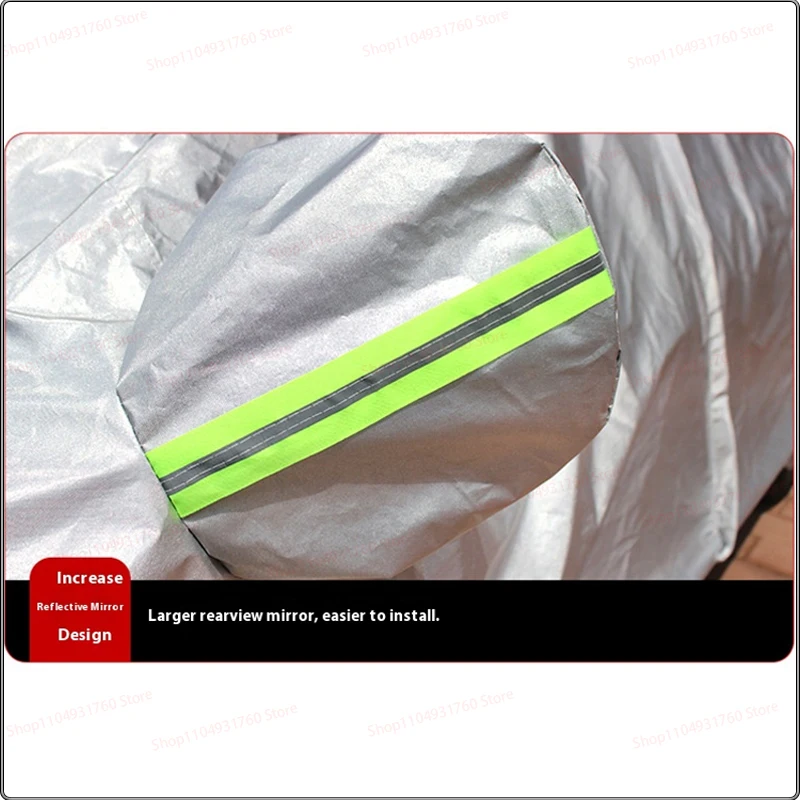 يغطي السيارة في الهواء الطلق مقاوم للماء الشمس المطر الثلوج حماية الأشعة فوق البنفسجية غطاء السيارات العالمي SUV/سيدان 190T سيارة واقية أغطية كاملة #3