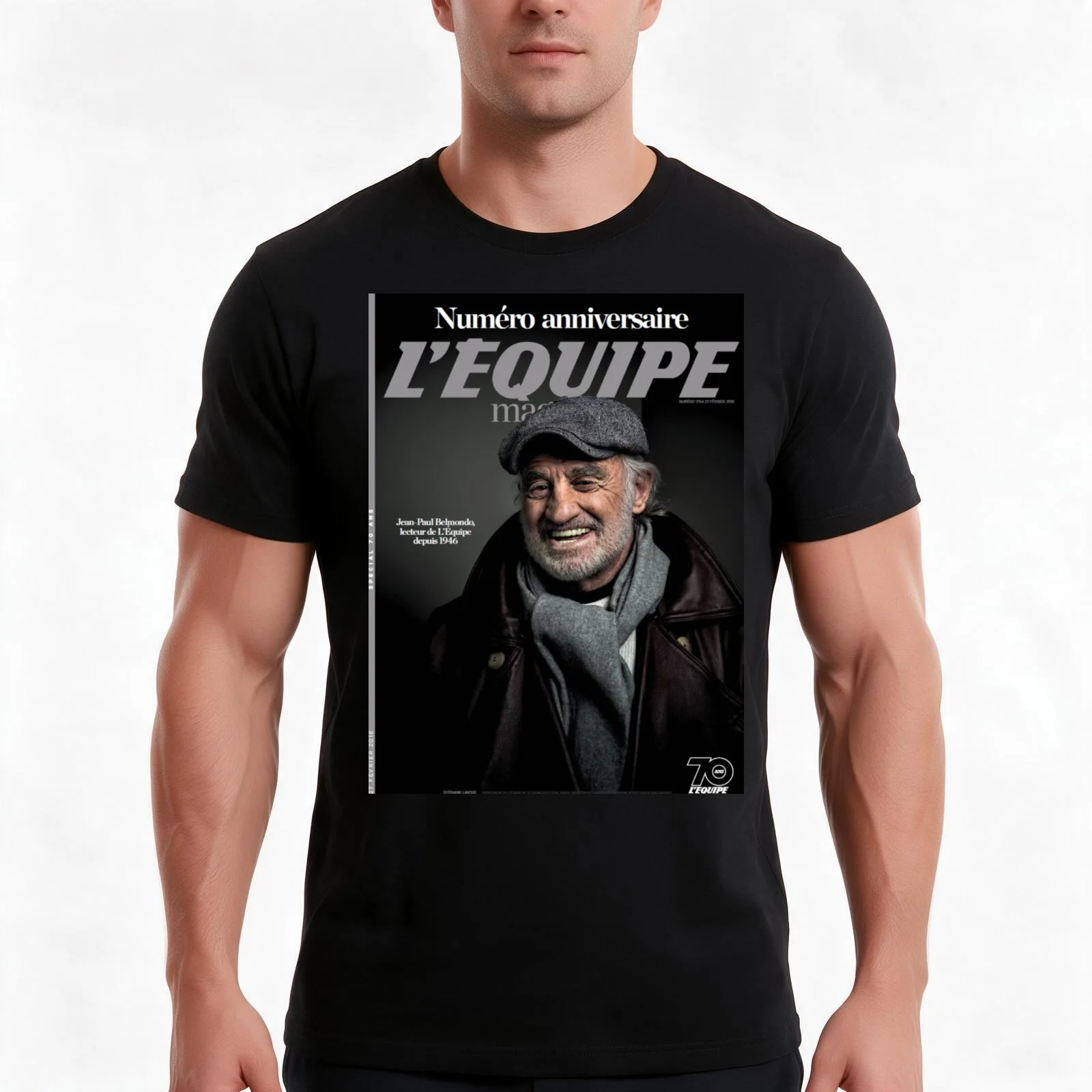 Jean Paul Belmondo T-Shirt Summer Casual Cotton Tee Oversized Streetwear Tops Vintage Graphic Print Loose Fit Short Sleeve