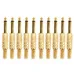 

Gold Plated 6.35mm Male 1/4 Mono Jack Plug Audio Connector Soldering