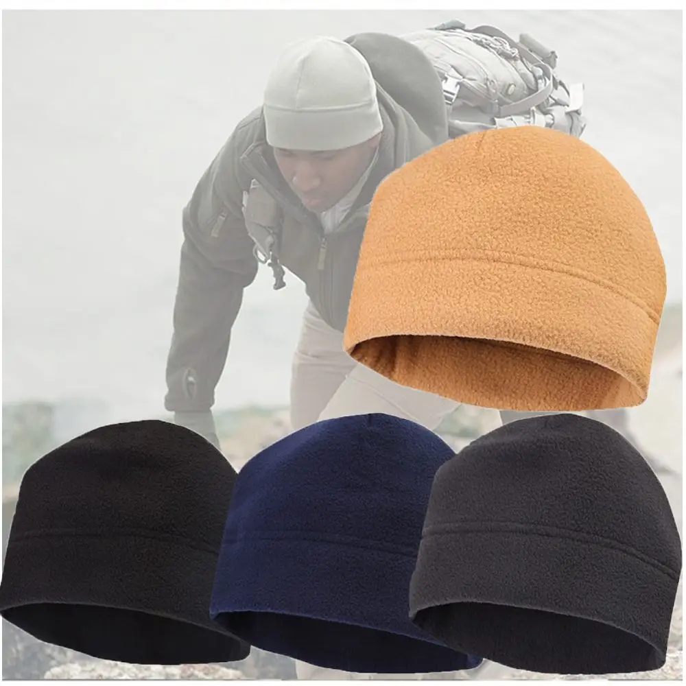 Winter Warm Hunting Cuffed Beanies Men Women Bonnet Skullcap Ski Baggy Hat Fleece Hats Hiking Caps   Cap