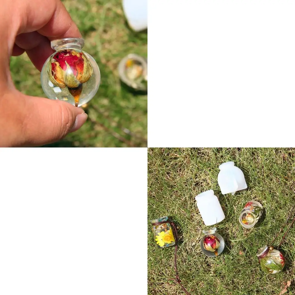  Resin Mould Casting Craft Small Bottle Storage Box Mold for Jewelry Storage