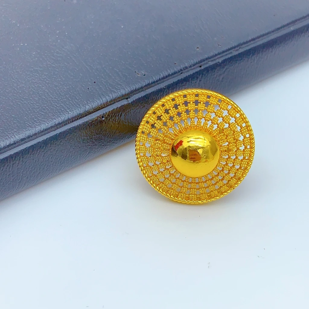 Luxuriöses afrikanisches 24k vergoldetes Halsketten- und Ohrring-Set für Frauen, indischer Dubai-Brautschmuck, Hochzeitsgeschenk, Großhandel – Detail 4