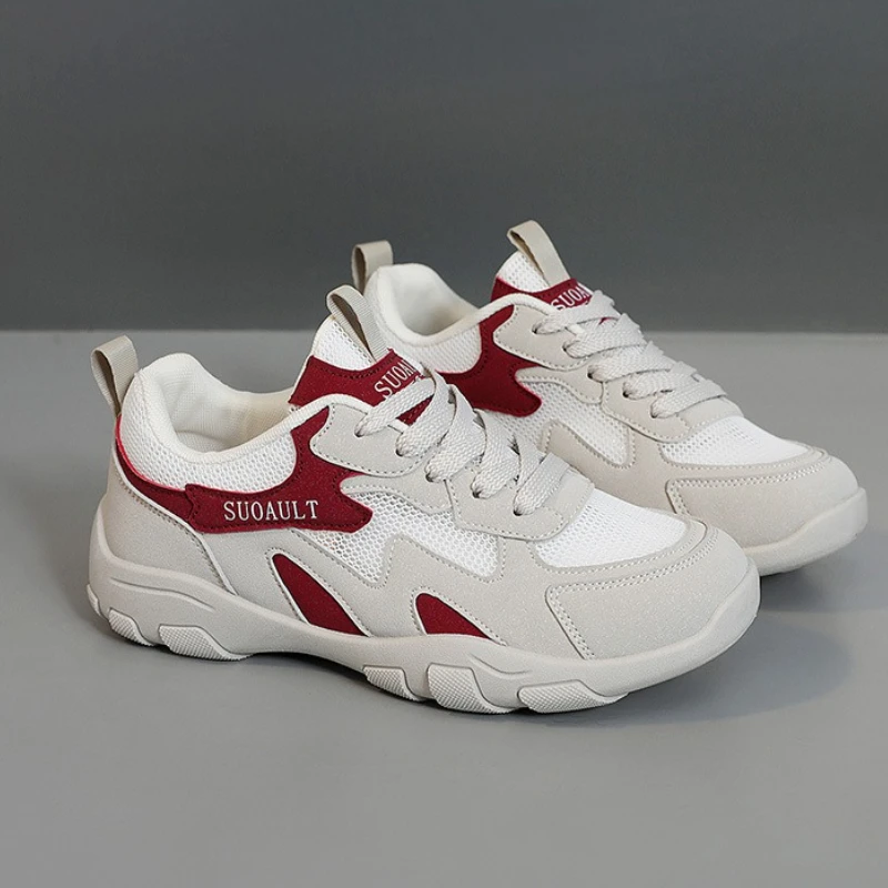 

Fashion Color Matching Casual Shoes Summer New Mesh Breathable Soft Sole Sneakers Comfortable Versatile Women's Vulcanized Shoes