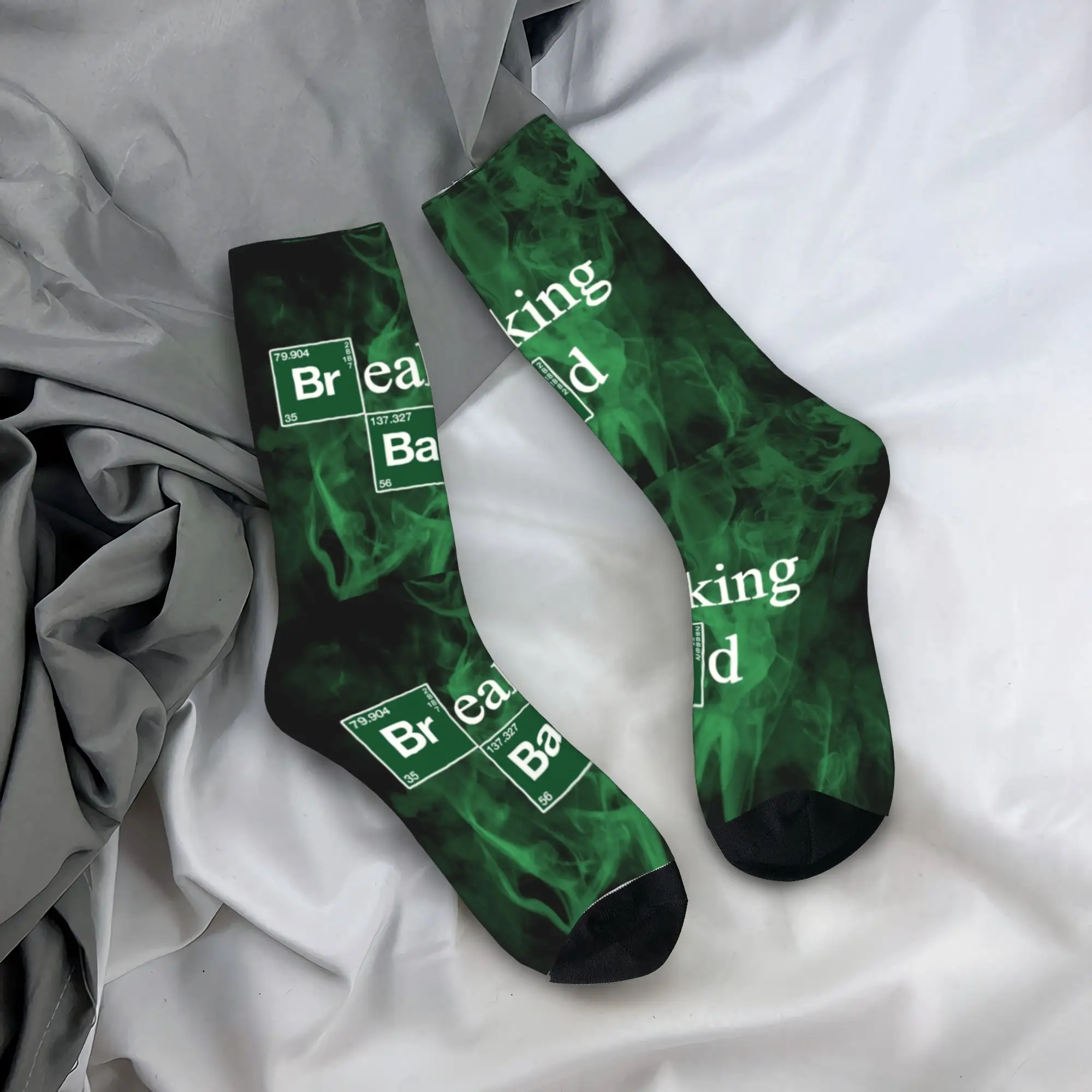 

Мужские носки Custom Breaking Bad, унисекс, забавные носки с изображением Хайзенберга, весенне-летние, осенне-зимние, нарядные носки