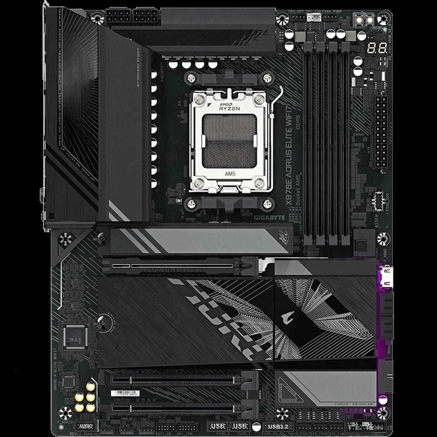 X870E AORUS ELITE WIFI7 Motherboard DDR5 for AMD CPU AM5 9700X 9950