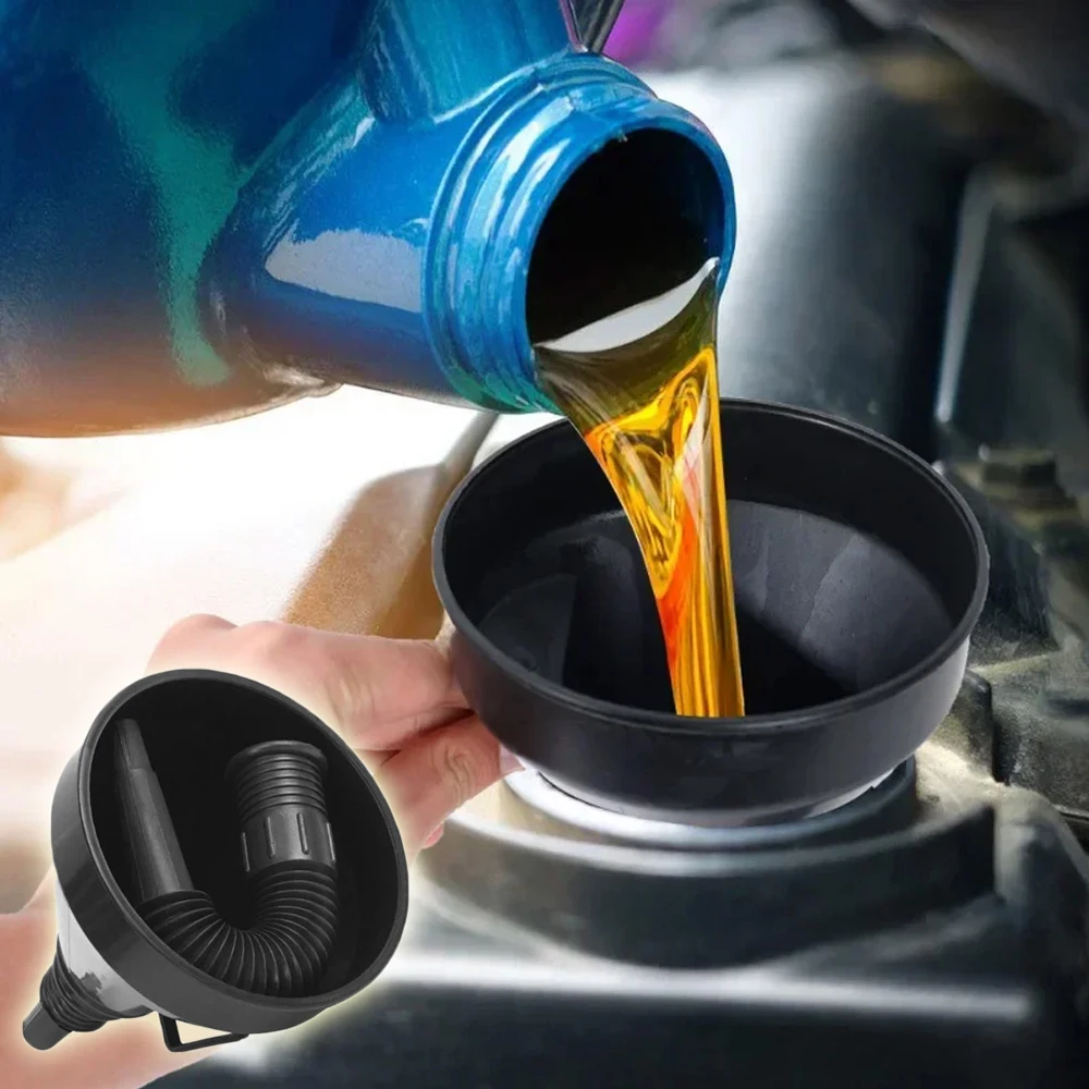 

1 шт. автомобильная съемная воронка для заправки двигателя с фильтром 130 мм масштабируемая воронка для бензина с длинным ртом авто аксессуары для мотоциклов