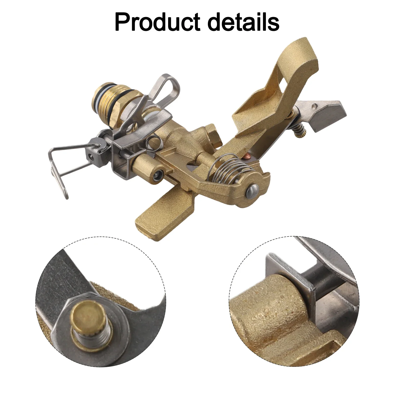 

Pulse Spray Function Rotating Watering Tool Lawn Care Hard Wearing Copper Sprayer User Friendly Design Versatile Use