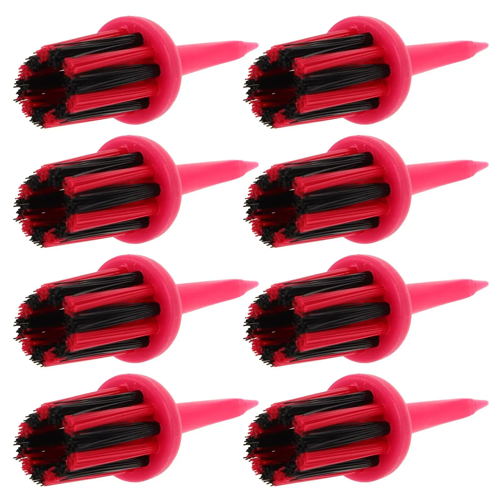 8 Pcs Golf Tack Brush Unplugged Hair Styling Tools Unbreakable Tees Indoor Tops Holder
