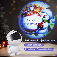 Christmas Astronaut Projector LED Night Light Projector Lamp, Bedroom Decoration, with 16 Christmas Patterns, Christmas Gift