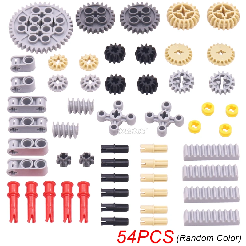 Marumine Block Technology Brick Parts MOC Gear Pin Axle Link Turntable 50163 3649 32072 3647 4019 62821 Acessórios de modelagem Toy