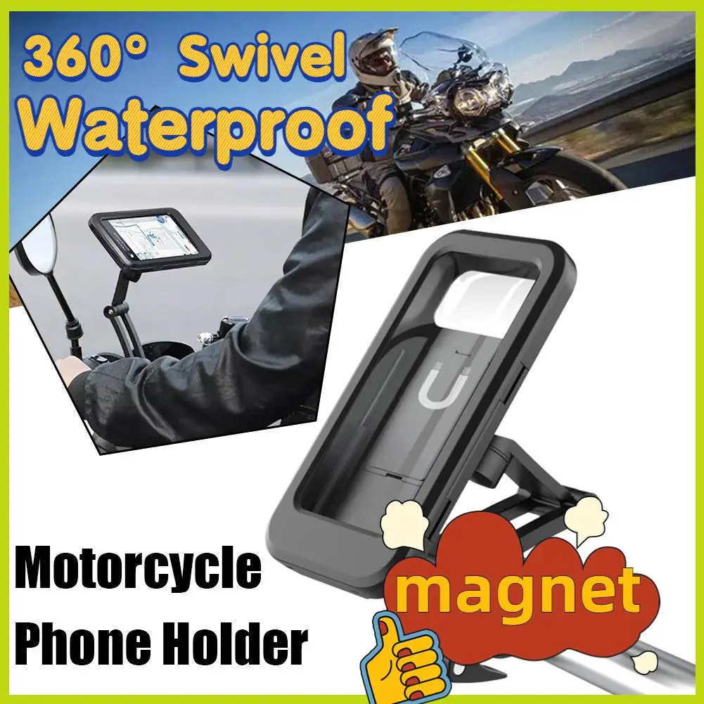 

Motorcycle Phone Holder Magnet Waterproof 360° Swivel Adjustable Motorcycle Cellphone Holder Motorcycle Accessories