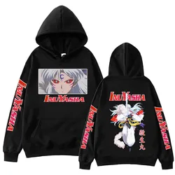 Anime InuYasha Sesshoumaru Hoodie Harajuku Hip Hop Pullover Tops Fans Gift