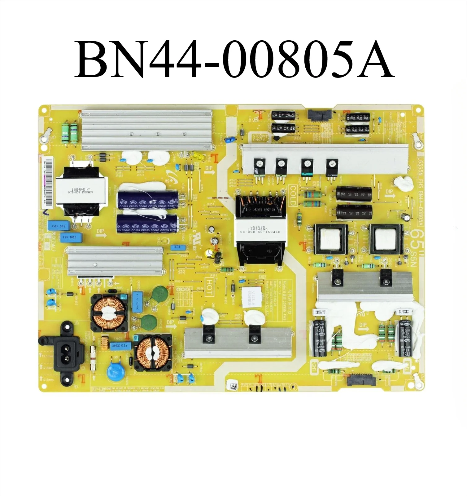 

Плата питания BN44-00805A = BN44-00805B L65S5N_FHS предназначена для телевизоров UE65JU6000K, UA65JU6000R, UN65JU6400F, UN60JU6400F, UE65JU6050U.