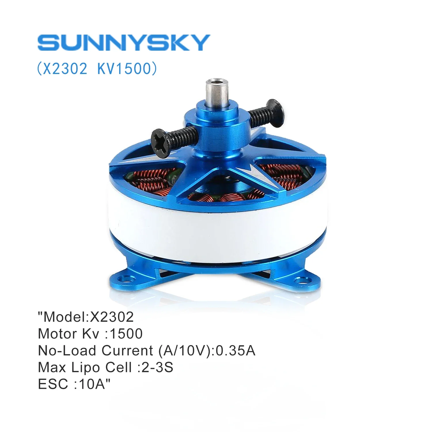 Sunnysky 1500KV X2302 2-3S มอเตอร์ไร้แปรงถ่านสำหรับเครื่องบิน RC โดรนแข่งขันควอดคอปเตอร์