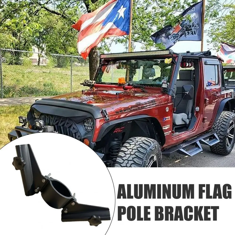 

Rv Flag Pole Mount Aluminum Dual Flag Pole Mount for Trailer Hitch Heavy Duty Rv Flag Holder with Wing Screw Lock Locking