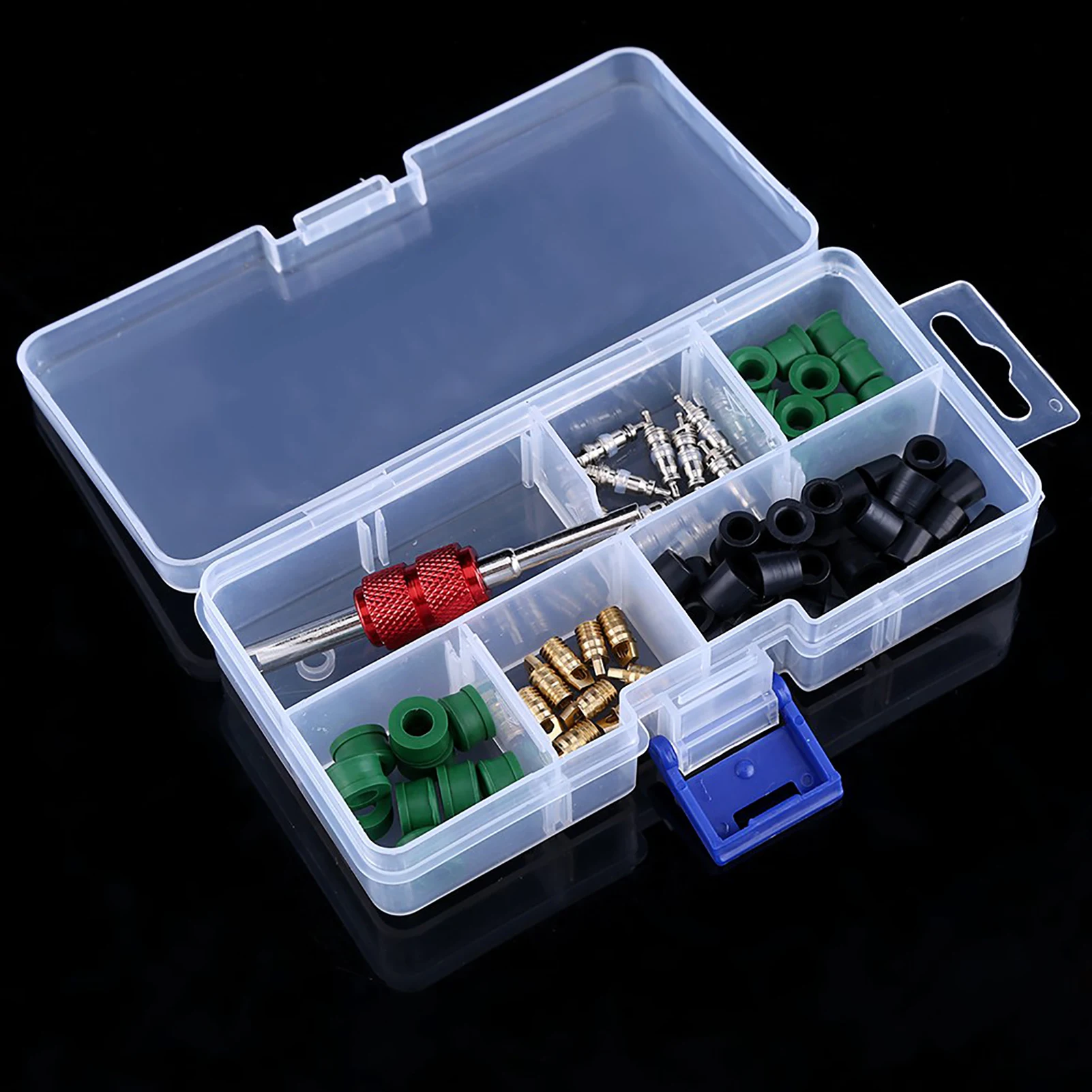 طقم أدوات إصلاح تكييف الهواء ، النوى صمام ، جوانات خرطوم ، أدوات مفتاح صمام تتحمل ، ج ، 71 قطعة ، 50 قطعة