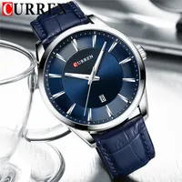 CURREN Sport Men Watch Top Luxury Brand Military Army Business Waterproof Male Clock Genuine Leather Quartz Man Wristwatch 8365