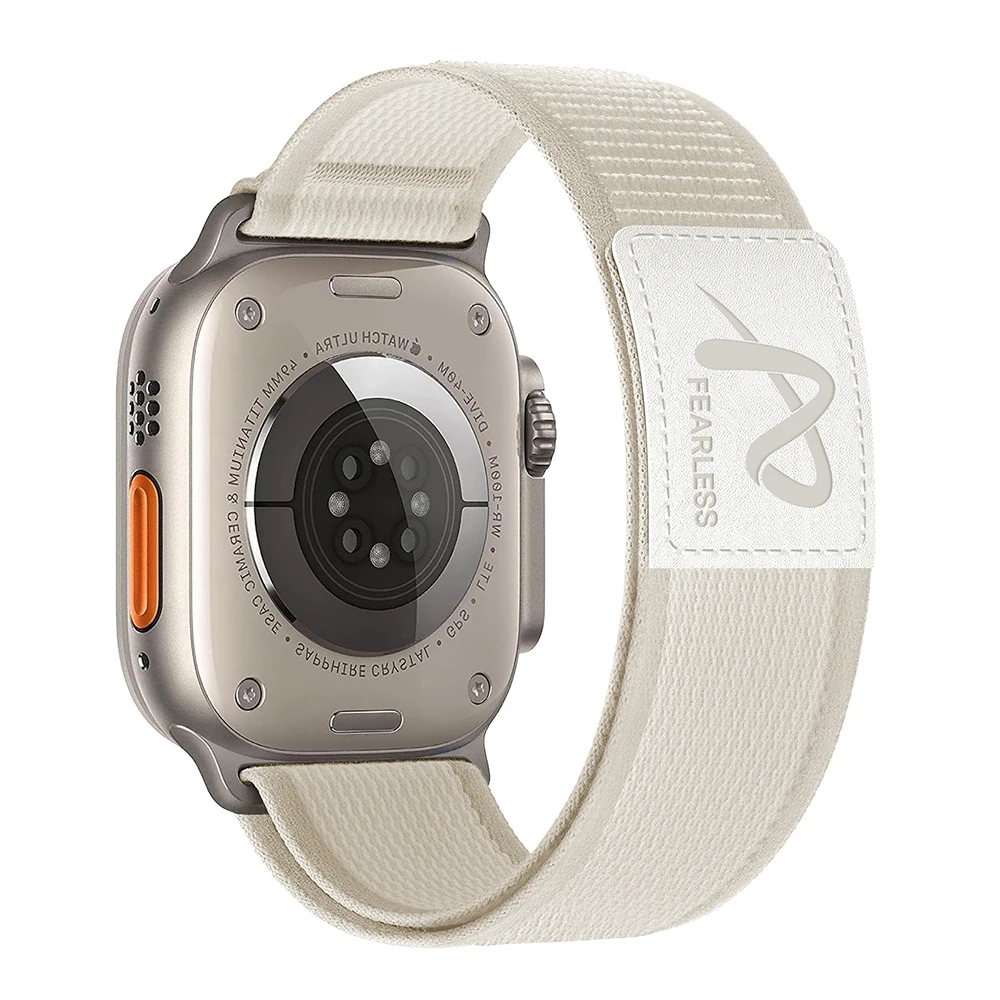 Trail Loop Armband für Apple Watch Ultra Band 49 46 45 44 42 41 40 Nylon-Armband mit Lederschnalle für Watch Serie 11 10 9 8 7 6 5 4
