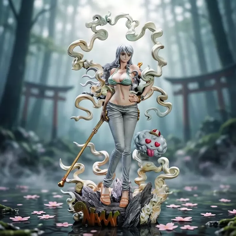 30cm Anime One Piece Nika Nami Actionfigur Desktop-Modell Trendiges Spielzeug PVC Statische Statue PC-Gehäuse-Dekoration Sammlerstück Fan-Geschenke