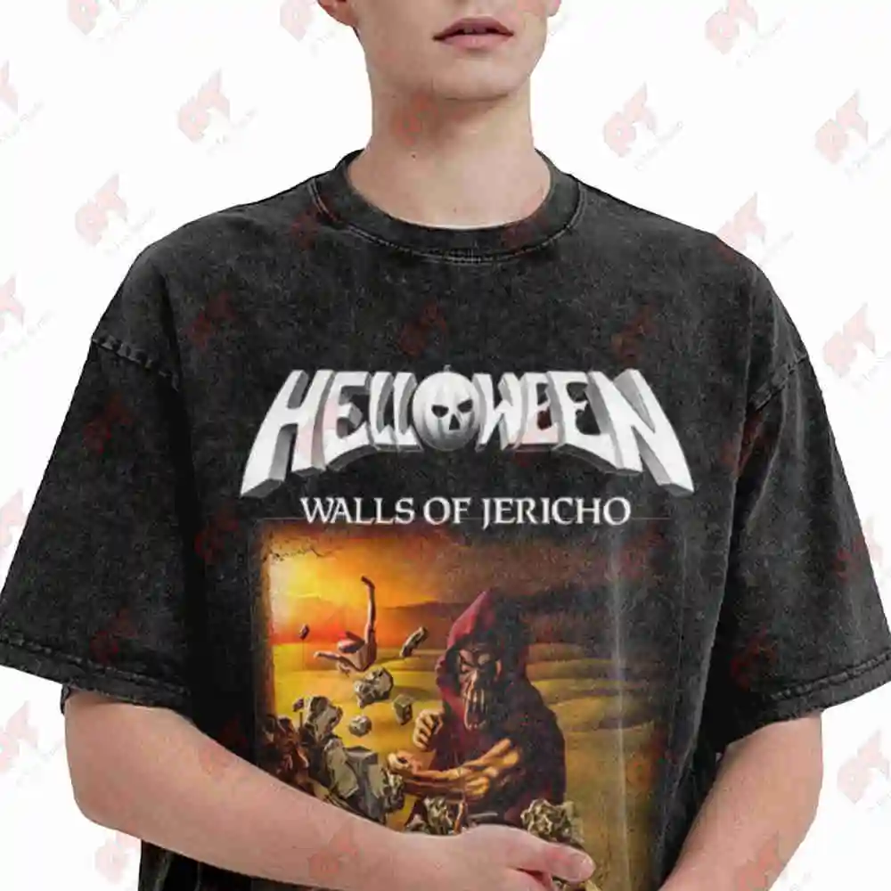 Walls Of Jericho Heavy Metal Album Vintage Washed Tee Pure Cotton T-Shirt