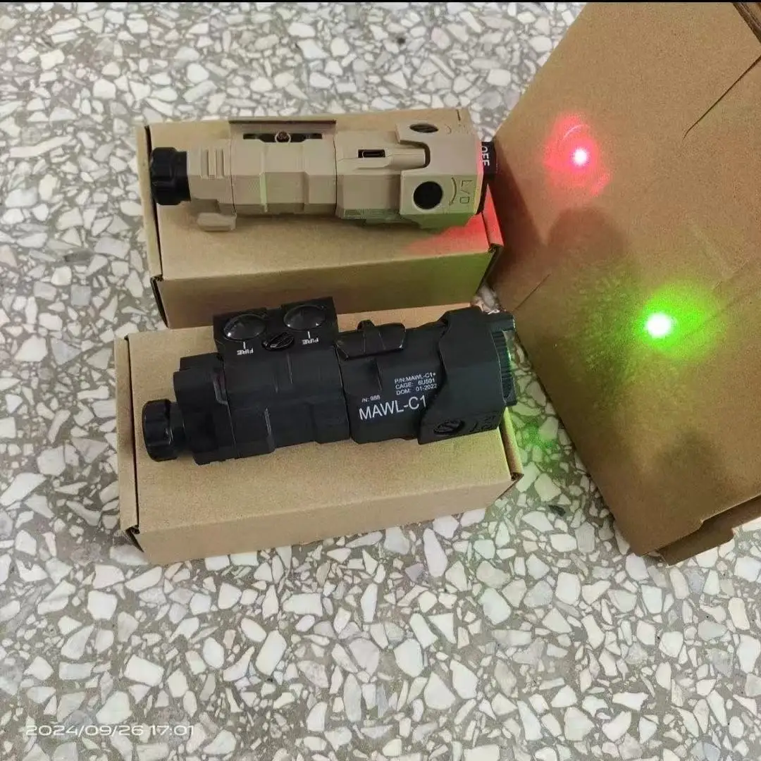 

Tactical MAWLC1 Nylon Metal Laser Indicator - 20mm Picatinny Rail Mount, Multi-Function Battery Box, Electric Red Laser for Shoo