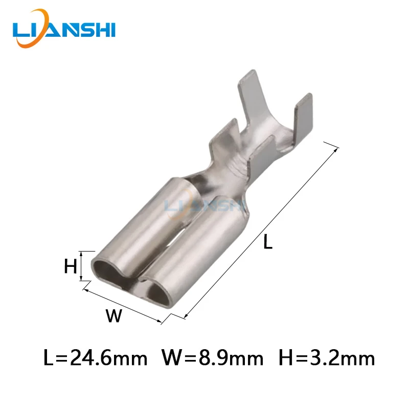 100pcs 7.8 flat plate barbed spring 8245-4060 Cold press plug and pull terminal DJ621-E7.8C