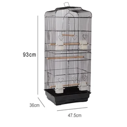 1 Pcs Parrot Bird Cage Extra Large Luxury Large Peony Gray Parrot Cage Metal Breeding Gray Parrot Bird Cage