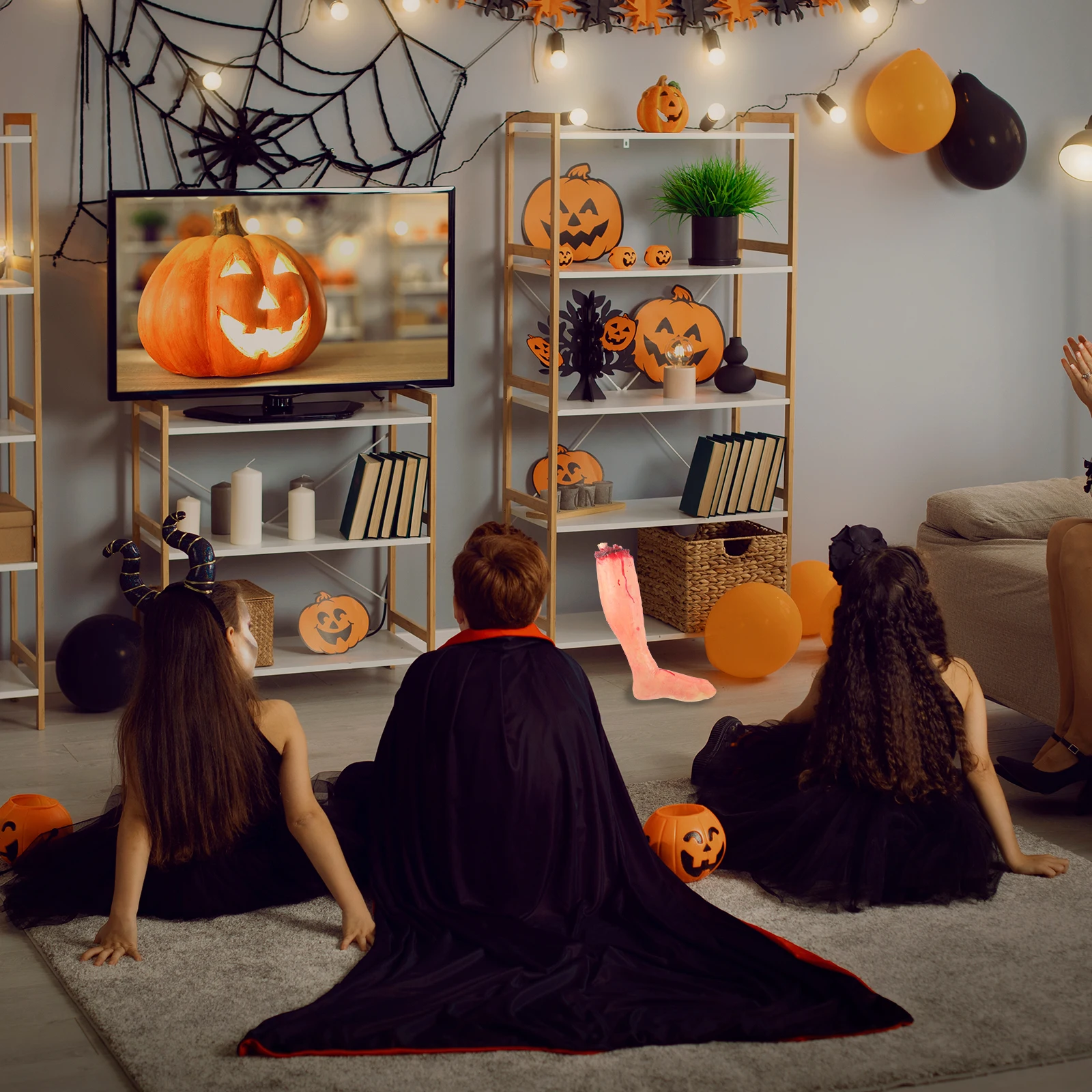 

Сломанная опора для ног, кровавая нога для Хэллоуина, вечеринки, маскарада, карнавала, пасхальные игры, шутки, загадочные подарки, часть тела с кровью