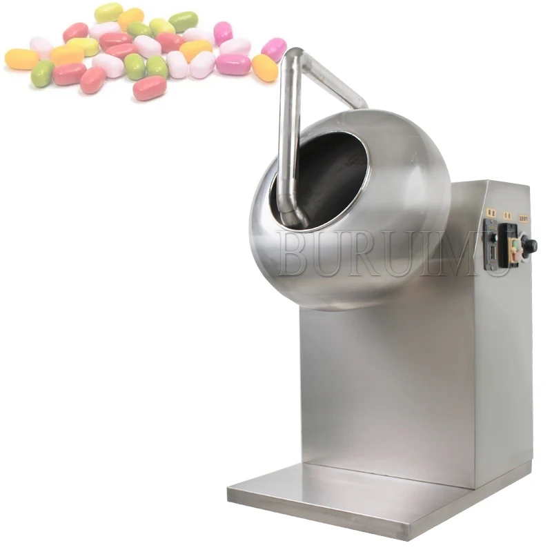 

Stainless Steel Sugar Coating Machine Food Drying Rounder Legumes Flim Coloring Coater Chocolate Rounding Coating Machine