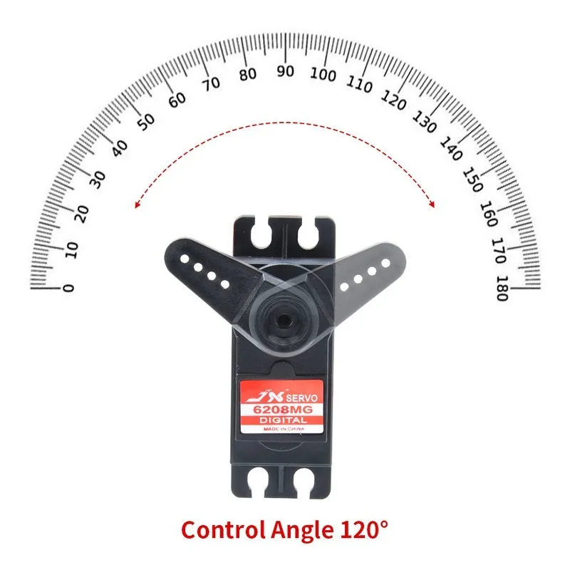 JX 6208MG Servo PDI-6208MG 8.2 kg.cm/6.4V Haute Vitesse En Métal Plat Sport Voiture Dérive Voiture Servo Numérique