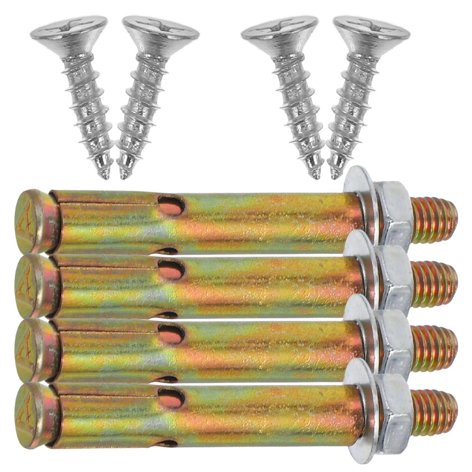 

8pcs Stainless Steel Expansion Bolts Screws Thread Head Split Fasteners Home Industrial Use Strong Carbon Steel Hex Head