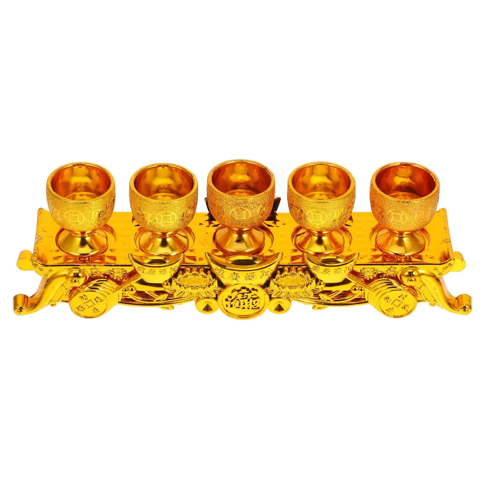 

1 Set Cup Mini Glasses Temple Worship retro Decor smudging Bowl Temple offering Cup Altar offering Cup
