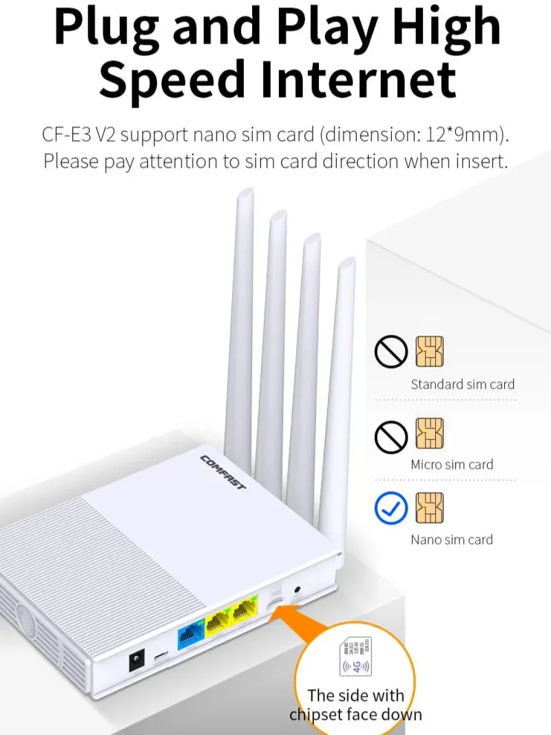 كومفاست في الهواء الطلق 4G LTE راوتر مودم 150Mbps واي فاي فتحة للبطاقات SIM CAT4 أجهزة التوجيه لكاميرا IP/خارج موسع واي فاي مكرر