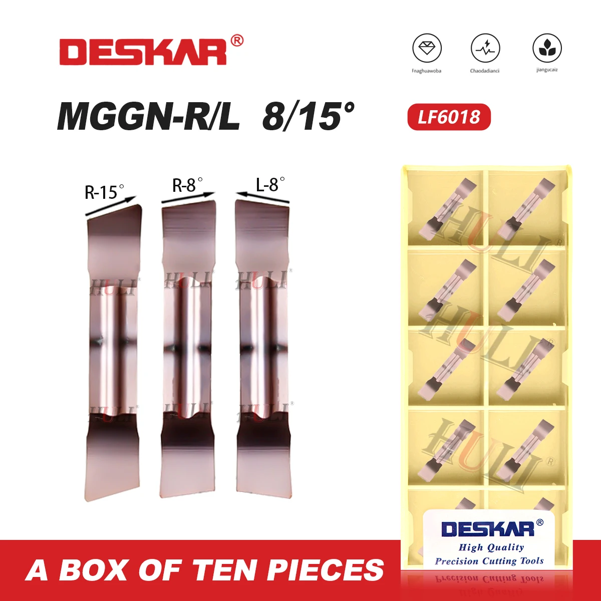 DESKAR 100% Original MGGN Stainless Steel Series MGGN150 200 250 300 500R/L 8 15 LF6018 CNC Lathe Tools Carbide Grooving Inserts