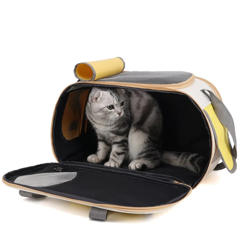 

Thickened Transparent Pet Carrier - Large Foldable Cat/Dog/Rabbit Backpack for Multi-Function Outdoor Travel