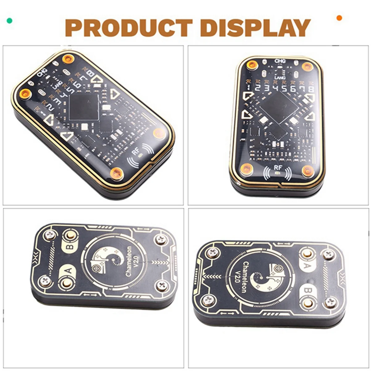 2025 + Chhameleon V2.0 RFID محاكي البطاقة الذكية + 3XCUID المفاتيح/بطاقة UID إعادة تشغيل قارئ الشريحة الذكية 125K 13.56M IC ID فك