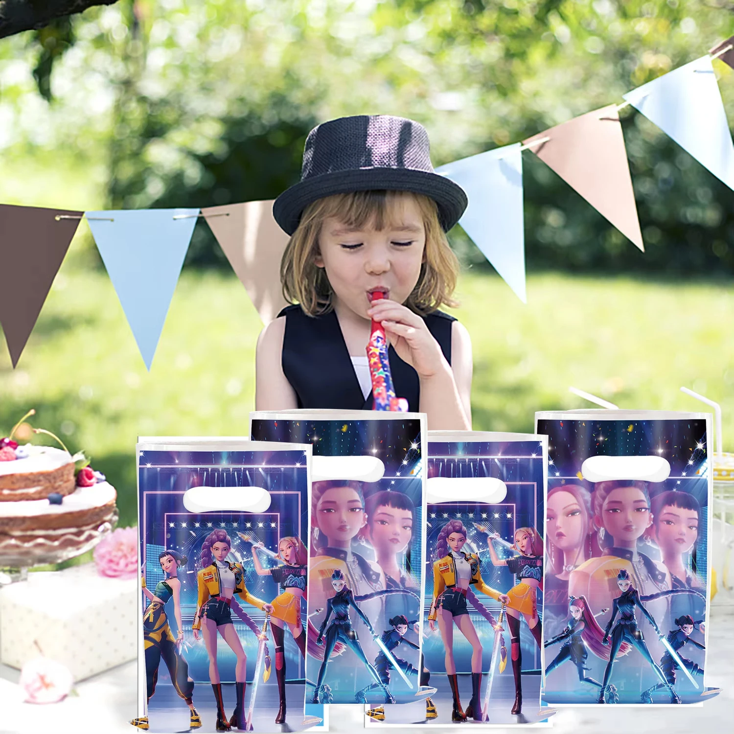 10/20/30/40/50 قطعة الكرتون K-Ppop شيطان الصيادين جودي حقيبة البلاستيك كيس الحلوى لوازم الحفلات زينة حفلة عيد الميلاد #6