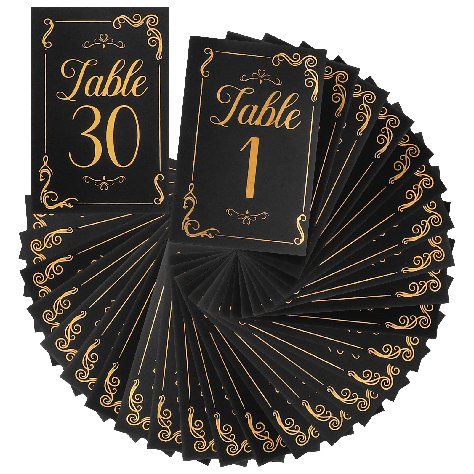 

31 Pcs Seat Card Place Cards for Food Buffet Sided Number Stands Paper Classroom Table Numbers