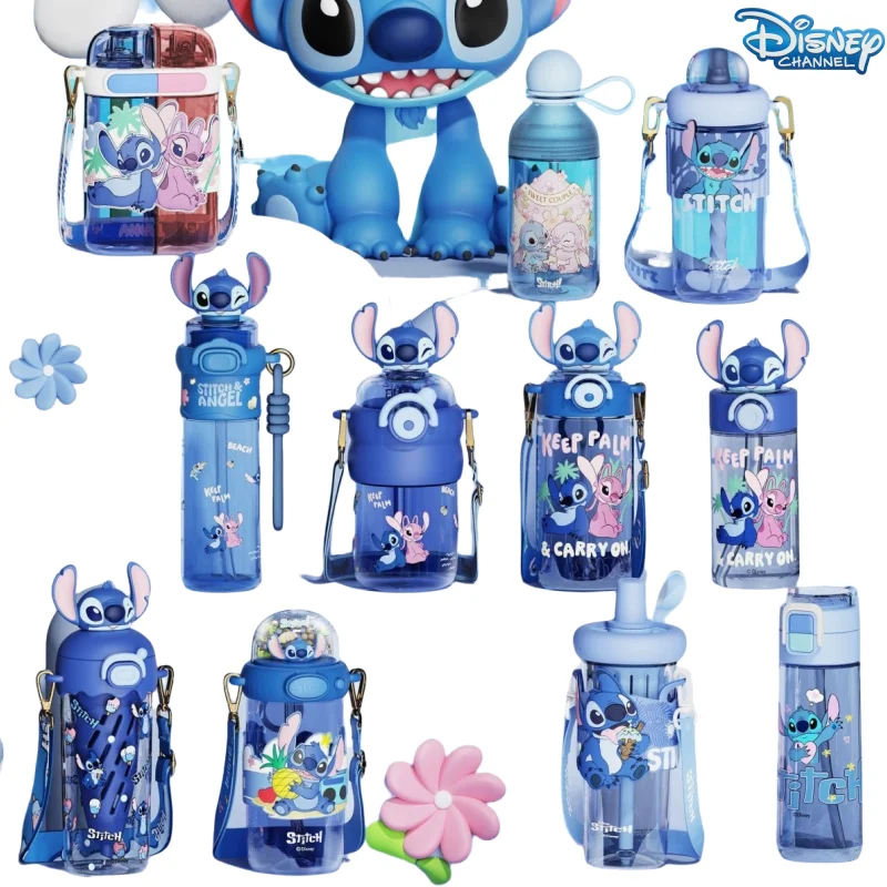 

Disney Stitch Summer Cartoon Tritan Straw Water Cup Large Capacity Cute Kids Portable Student Space Cup Gifts Wholesale