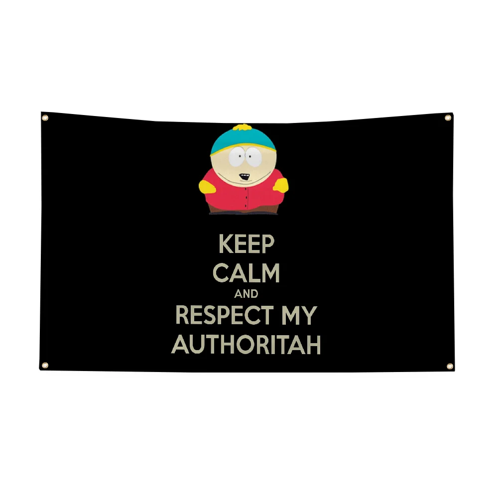 90x150cm Respect My Authority Flag Polyester Printed Home or Bedroom Decoration Banner Tapestry for Dorm Room Wall Decor Gift