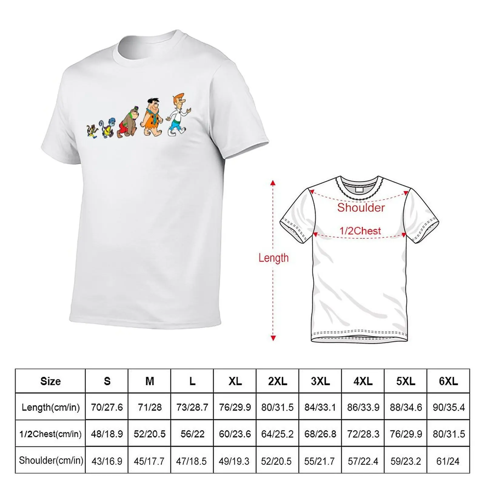 Hanna Barbera Evolution T-Shirt cotton t shirts high quality men t shirt cotton 100% T-Shirt