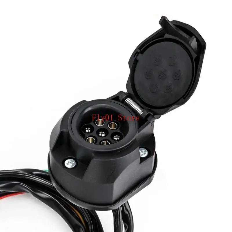 อะแดปเตอร์สายเคเบิลซ็อกเก็ตเทรลเลอร์ 7 พินการออกแบบสปริงที่ยืดหยุ่นเพื่อการเชื่อมต่อที่ราบรื่น