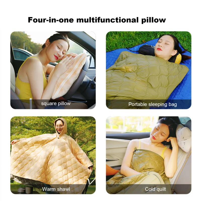 Lazy Cloak Sleeping Bag Unisex Portable Outdoor Waterproof Camping Warm Sleeping Quilt Winter Travel Poncho Fishing Cloak Cape