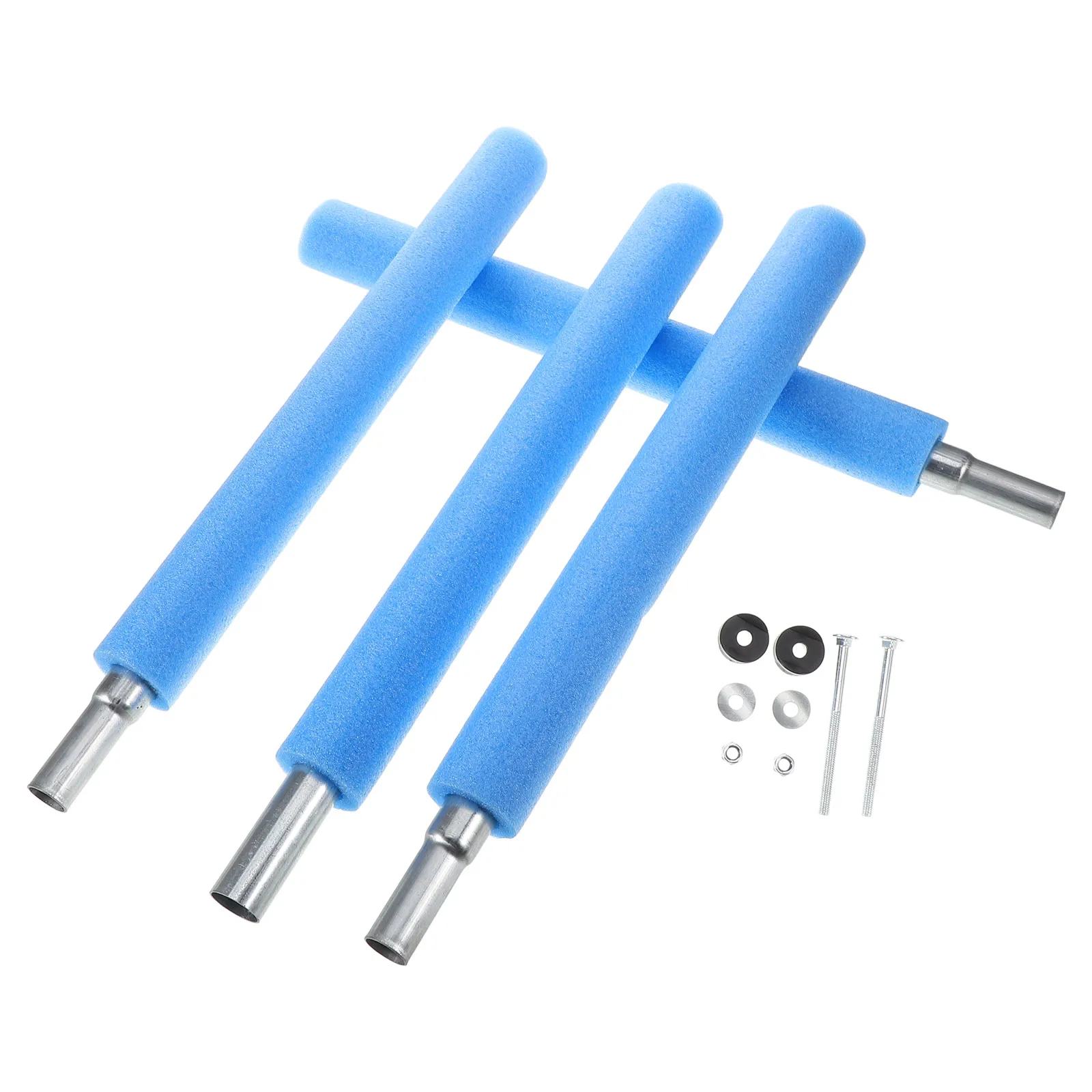 

1 Set Sturdy Poles Replacement Steel Tubes Durable Ground Stakes Heavy Duty Anchor Universal Fit For Trampoline Net Enclosure