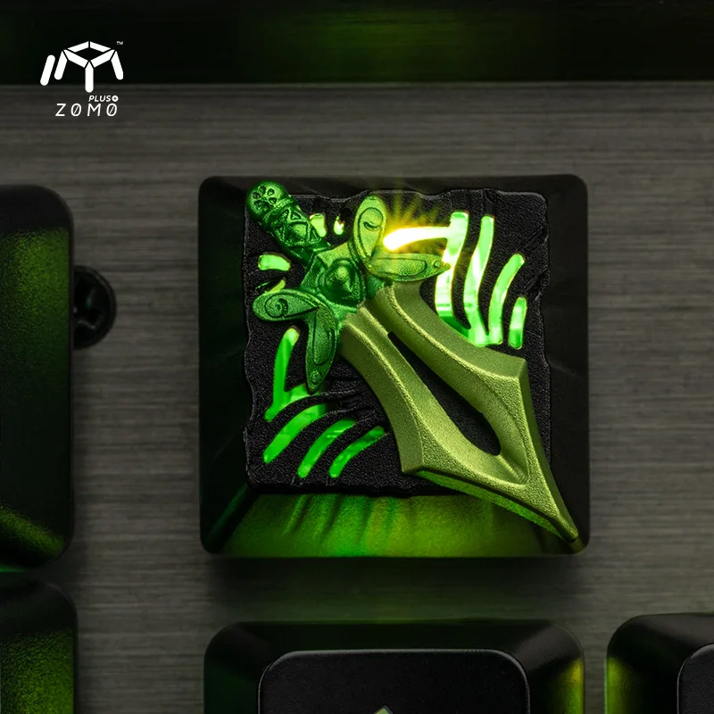 Mechanical Keyboard Metal Keycap Aluminum Alloy Backlit Caps Cherry Mx Switch Magnetic Decomposition for ZOMO DOTA2 Axe Keycaps