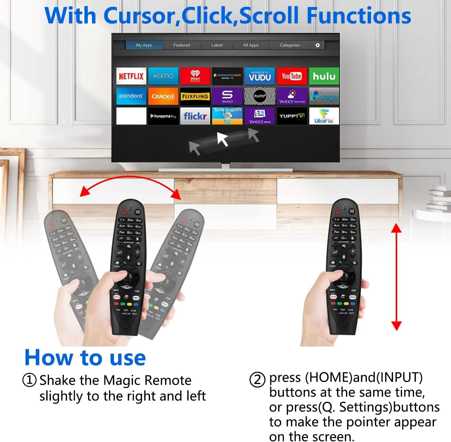 AKB75075301 AN-MR650A Voice Magic Remote Control for LG TV with Amazon NETFLIX UJ657A SJ9570 SJ850A UHD 4K UJ6570 UJ7700